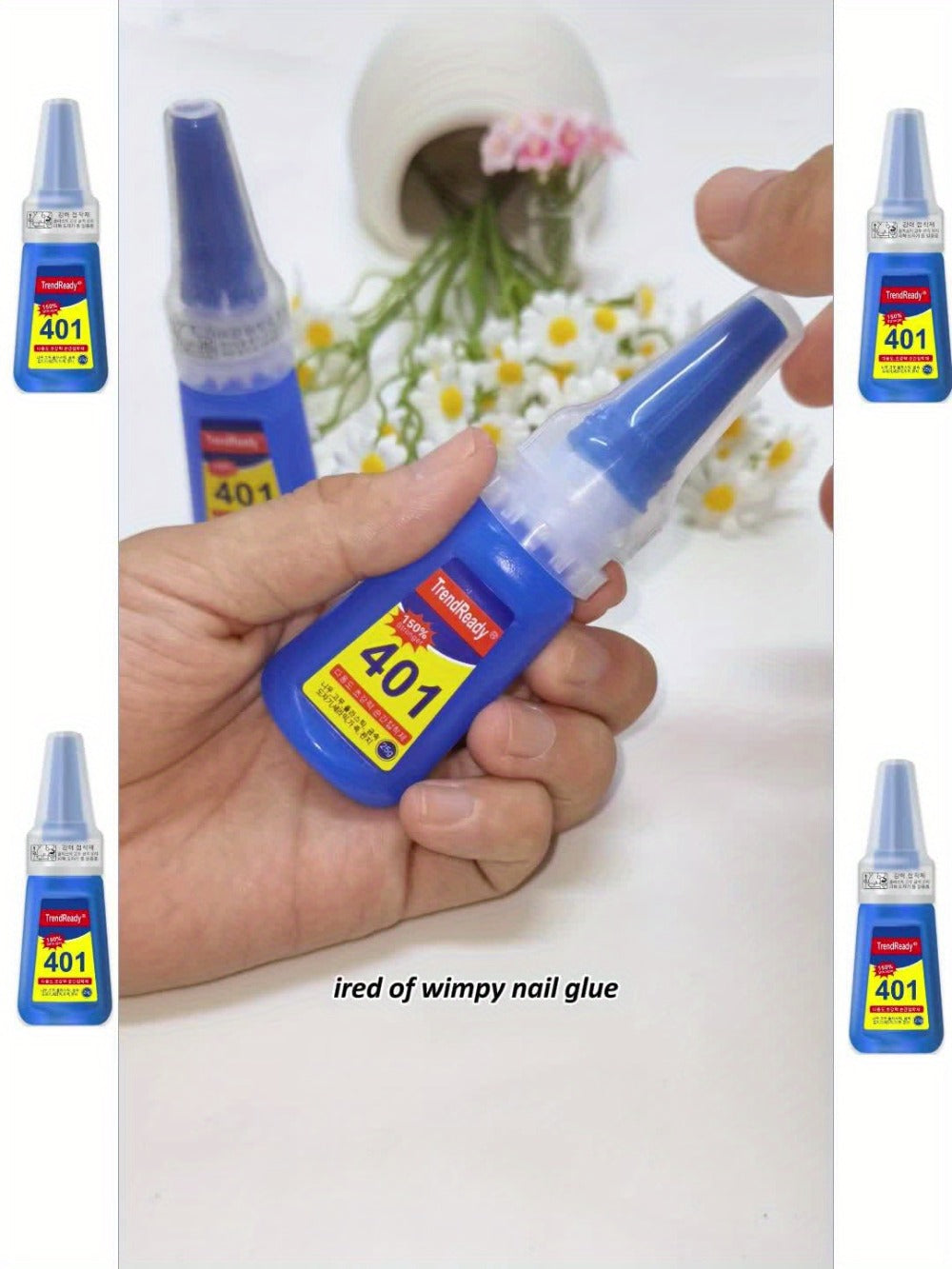 Nail Glue 2 Pack 25g Each Super Strong Waterproof Extra Hold – Fast Drying No Lamp Needed Long Lasting Press On Nail Adhesive for Fake Nails