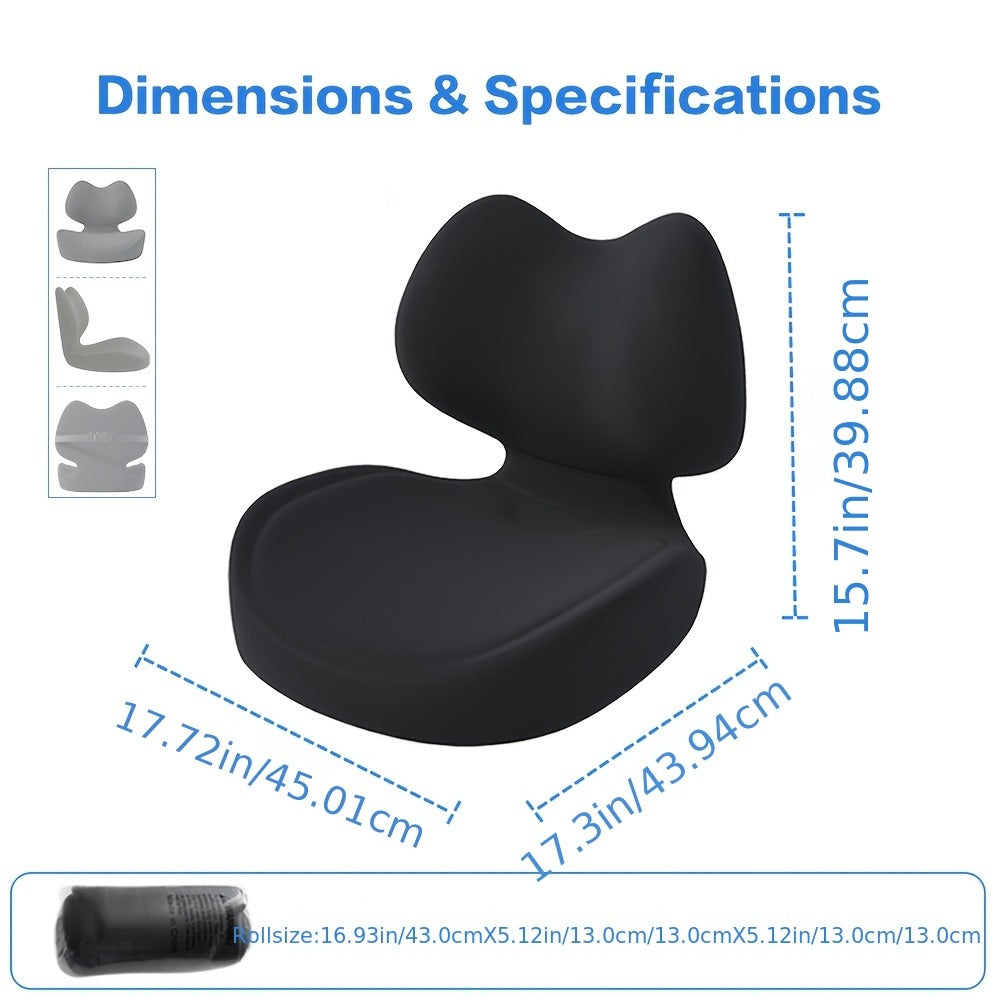 Ergonomic Seat Cushion for Tailbone & Lumbar Pain Relief – Memory Foam L-Shaped Car & Office Chair Cushion for Truck Drivers & Long Sitting