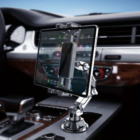 Robotic Arm Car Cup Holder Tablet Stand, 360° Rotation Universal iPad Phone Mount, Adjustable Cradle for 4.7-13" Devices
