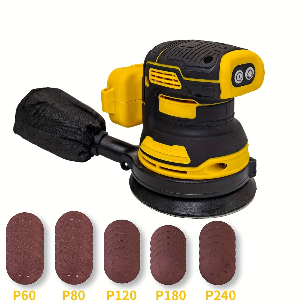 Cordless Orbital Sander Compatible with DeWalt DCB Battery for Entryways, Bedrooms and Living Spaces
