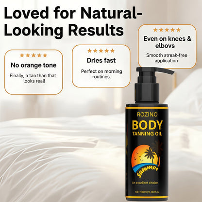 Body Tanning Oil Tan Boosting & Ultra 3.381oz - Alcohol-Free Natural Bronze Sunless Tanning for All Skin Types