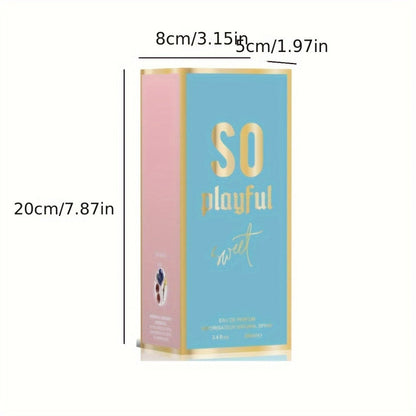 SO Playful Eau de Parfum Spray, 100 ml Bottle with White Cyclamen, Pepper and Cherry Label Notes