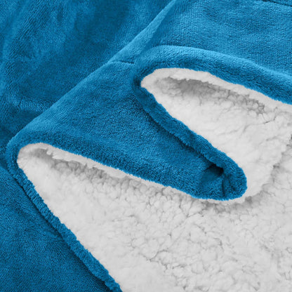 480GSM Sherpa Fleece Blanket, Double-Sided Heavy Throw for Couch, Bed & Travel, Reversible All Season