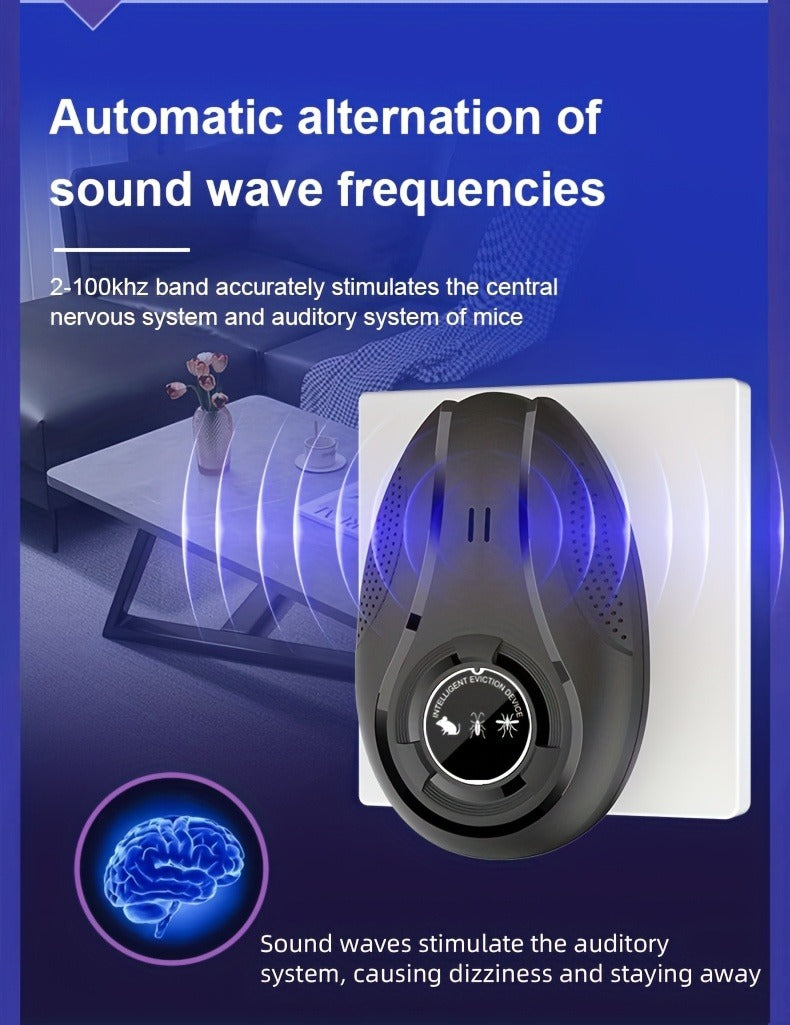 Electronic Pest Repeller, Soundwave Variable Frequency Insect for Home, Shop & Warehouse, Repels Mosquitoes