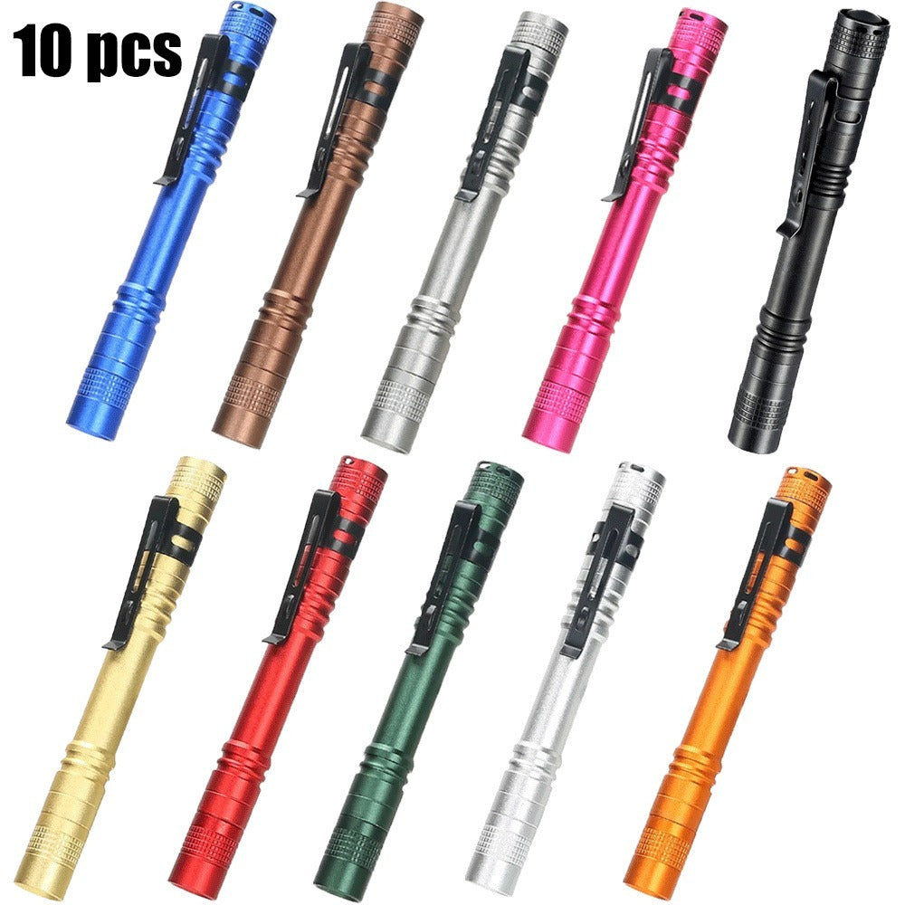 Pen Light Flashlights Bulk Pack with Clip – Mini Slim LED Pocket Torch for Camping, Outdoor, Home & Emergency Use