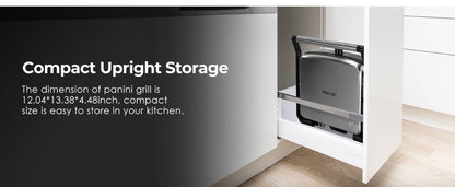 Panini Press Grill Indoor Sandwich Maker 4 Slice, Non-Stick 1200W Electric Grill with Temperature Control