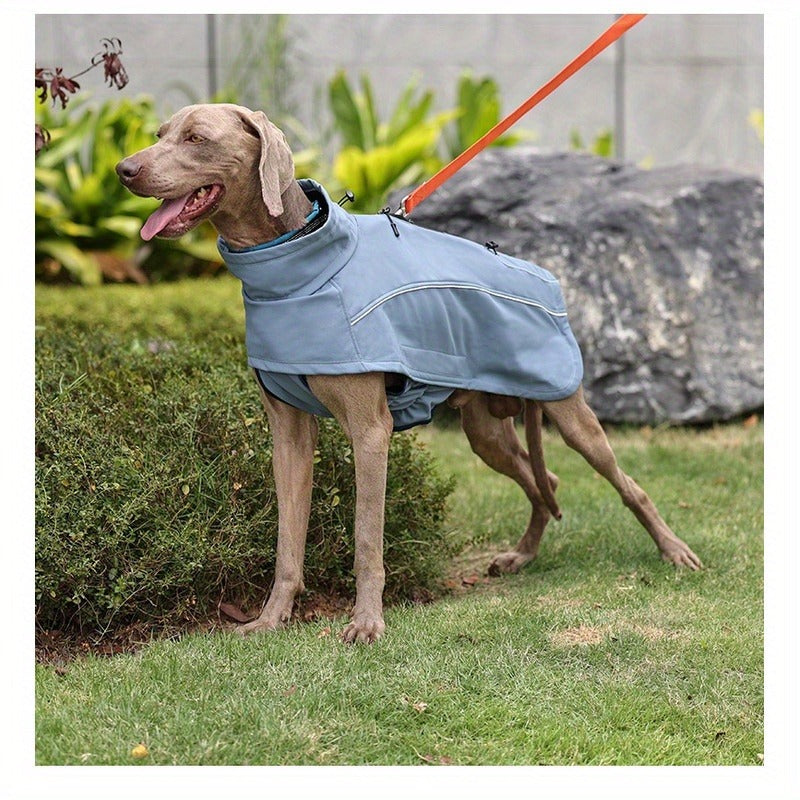 Dog Jacket for Small Breeds – Windproof Warm Pullover Coat with Reflective Stripes, Woven Fabric, Machine Washable Pet Outerwear for Spring