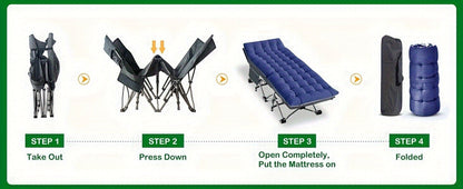 Heavy Duty Folding Camping Cot 75 Inch Portable Sleeping Bed with Carry Bag Guest Bed for Adults Outdoor Camping Hiking Home Use Gray Wine