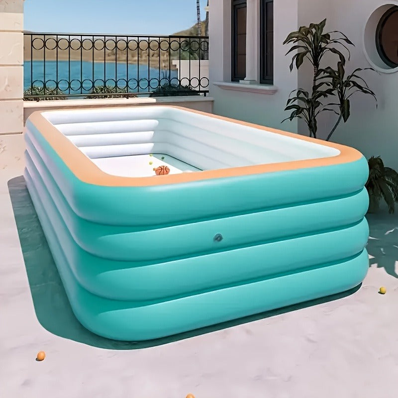 Inflatable Swimming Pool for Family Adults Kids, Large Above Ground Outdoor Backyard Pool for Garden, Patio and Yard Use