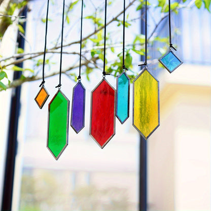 Glass Rainbow Suncatcher Hanging Ornament – Crystal Prism Window Sun Catcher for Garden, Patio & Home Decor