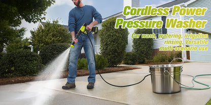 Cordless Pressure Washer Battery Powered Portable Car Wash Gun High Pressure Cleaner for Cars Yards for Garden, Patio and Yard Use