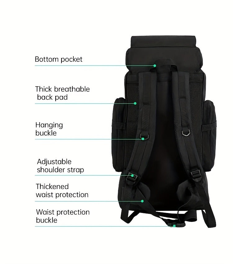 Tall Flap-Top Tactical Rucksack with Lower Utility Pouch and Eleven Color or Camouflage Options