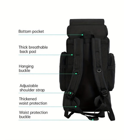 Tall Flap-Top Tactical Rucksack with Lower Utility Pouch and Eleven Color or Camouflage Options