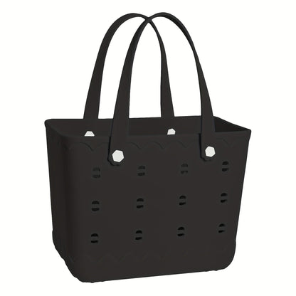 Beach Tote Bag for Women, Large Shoulder Handbag for Travel Vacation Fruits Flowers Drinks, M & L