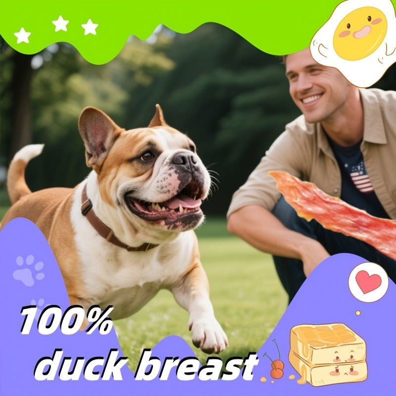 Air-Dried Dog Treats Chicken & Duck Breast Sticks – Single Ingredient Grain Free High Protein Dog Chews, Natural Jerky Snacks for Dogs