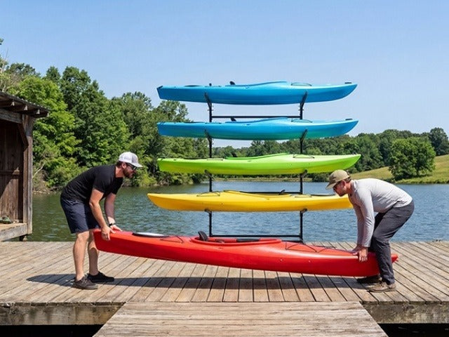 Kayak Storage Rack, Adjustable Stand for SUP, Canoe & Paddle Board, Wall, Dock & Freestanding, 400 lbs Capacity