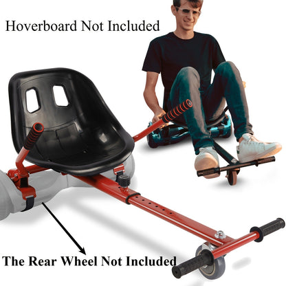 Hoverboard Go Kart Seat Attachment Kit for Kids 6.5"-10" Self Balancing Scooter Conversion Accessories with Off-Road Tires