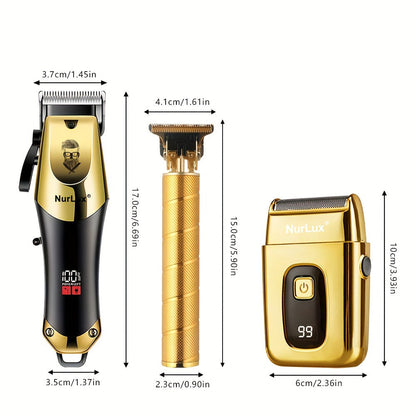 Hair Clipper WEEME One-, Two- or Three-Piece Grooming Sets with LCD Displays, USB Charging and Four Options