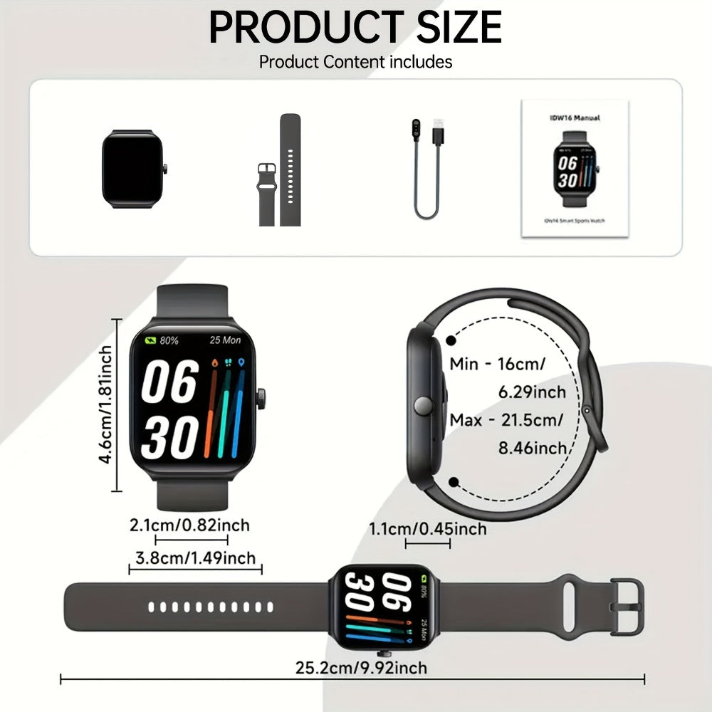 Smartwatch with Alexa Built-in FAWEIO 1.95" Large Display, Wireless Calling, 100+ Sport Modes, Pedometer Heart Rate Sleep Blood