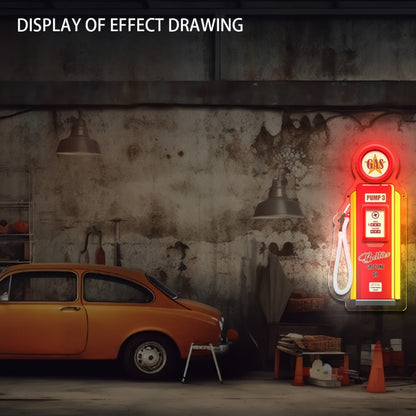 Retro Gas Pump or Fire Extinguisher LED Neon Sign with USB Power, Switch Control and Two Designs