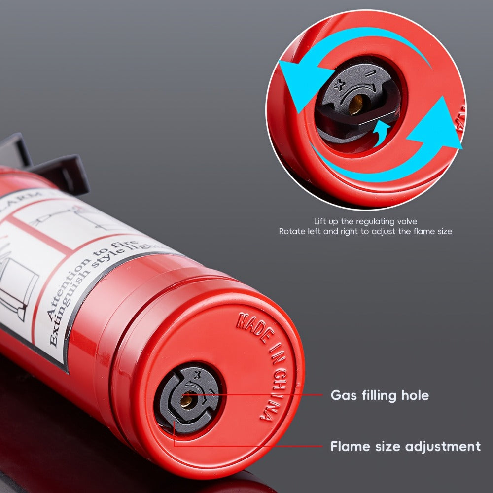 Fire Extinguisher Lighter Refillable Butane Windproof Novelty Lighter Multifunctional Hose for Entryways, Bedrooms and Living Spaces