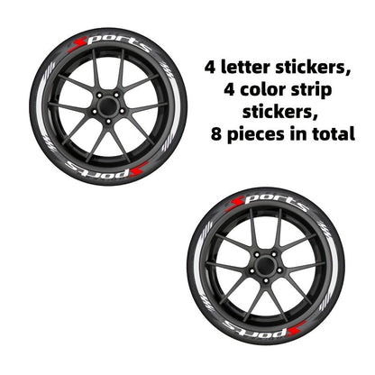 Tire Letter Stickers – Sport Racing PVC Tire Decals for Car & Motorcycle, Self-Adhesive Raised Letter Stickers