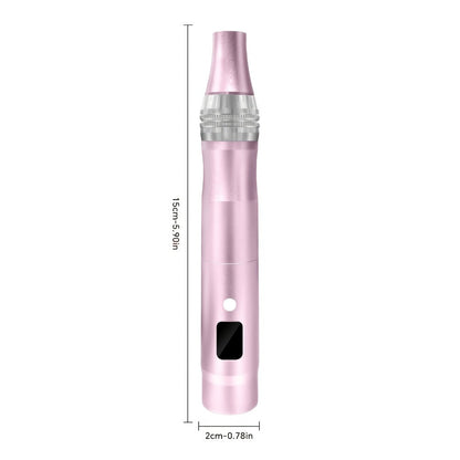 Microneedling Pen Electric 6-Speed Wireless Derma Pen 0.25mm Aluminum Alloy Cordless Skin for Bath Time, Home Spa and Personal Care