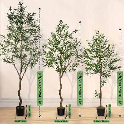 Artificial Olive Tree with Black or White Pot in 6 and 8 Foot Height Checkouts for Indoor Decor