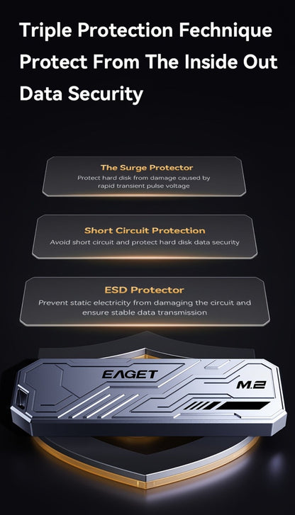 SE910D NVMe SSD Enclosure USB-C 10Gbps, Aluminum M.2 PCIe & NGFF SATA External Case, USB 3.2 Gen 2 Type-C Adapter