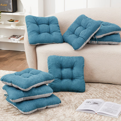 Memory Foam Chair Cushions 4/8 Pack, Non-Slip Seat Pads for Dining Chairs, Kitchen, Office & Patio – Indoor Outdoor Chair Pads M/L Size