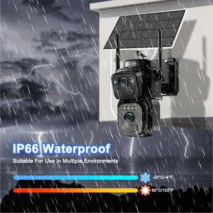 Security Camera QW8 2K Solar Model with 10x Optical Zoom, 360 PTZ, Color Night Vision and IP66