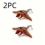2PC Plush Bird Cat Toy