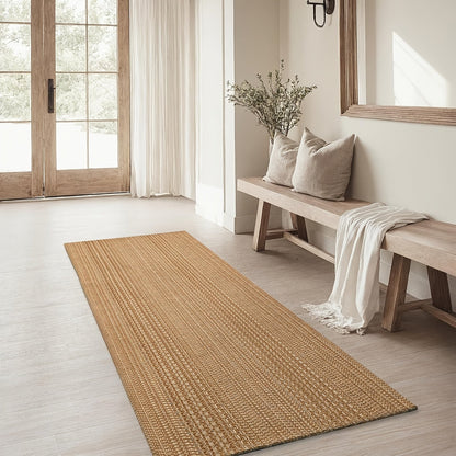Braided Woven Indoor Rug with 2 x 3-Foot to 6 x 9-Foot Sizes and One Two-Piece Gray Mat Set