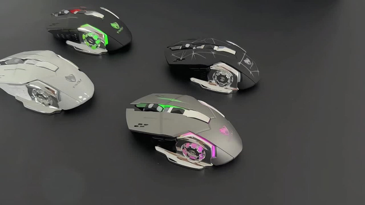 RGB Dual-Mode Wireless Gaming Mouse with Bluetooth 5.0, 2.4 GHz Receiver and Four Color Options