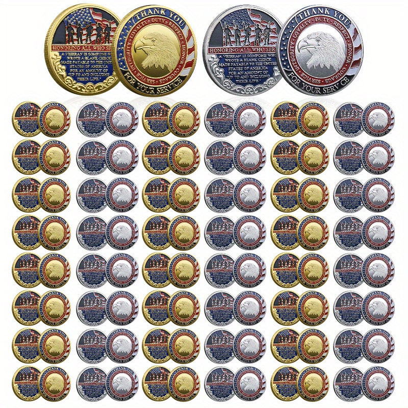Military Challenge Coins 48 Pack Gold & Silver – Christian Prayer Commemorative Metal Coins for Church Events, Veteran Appreciation Gifts