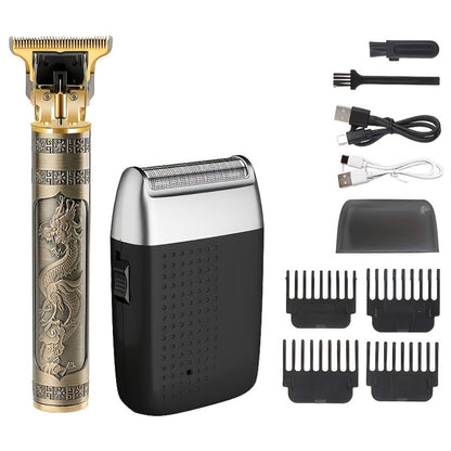 3-in-1 Grooming Kit for Men – Electric Hair Clipper, Nose Hair Trimmer & Shaver Set, USB Rechargeable Lithium Battery Cordless