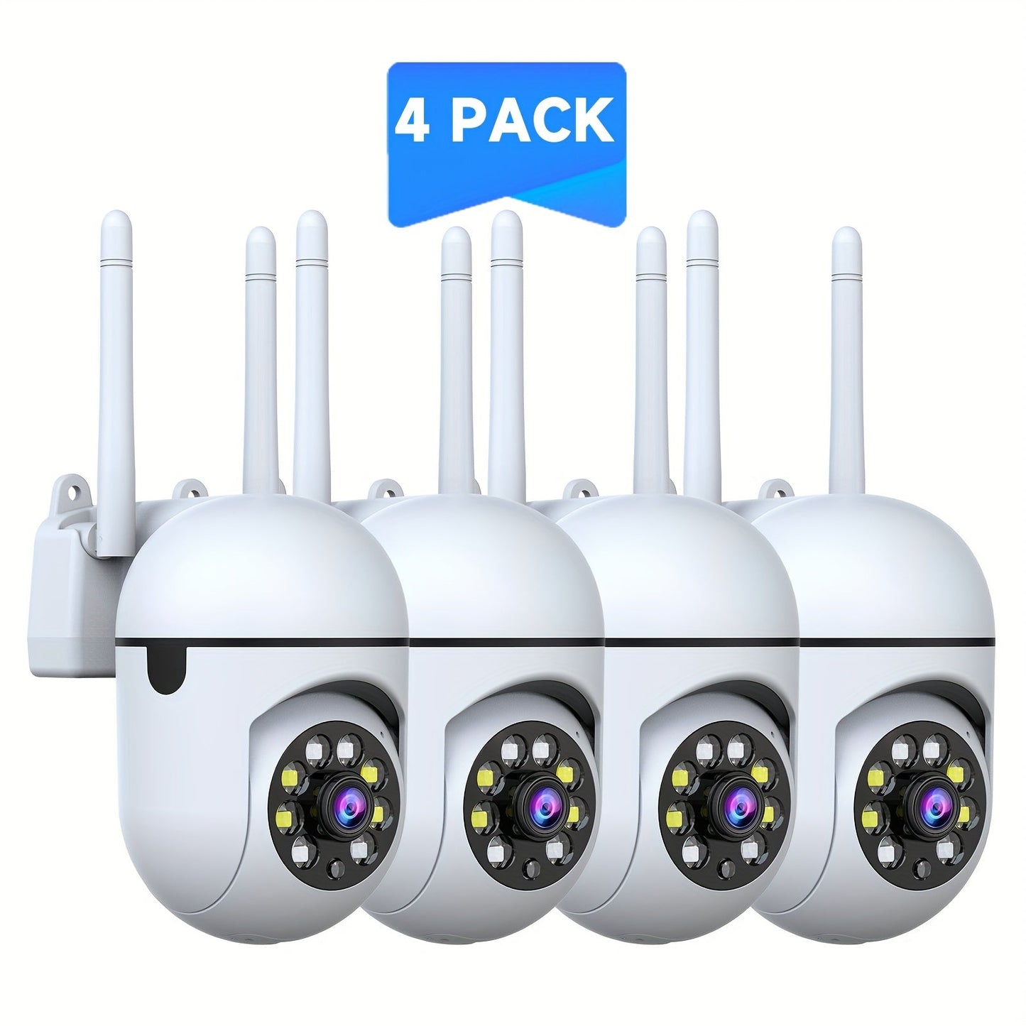 4-Pack Indoor Security Camera 5GHz WiFi 3MP 360° Pan Tilt Zoom, AI Motion Detection & Auto-Tracking
