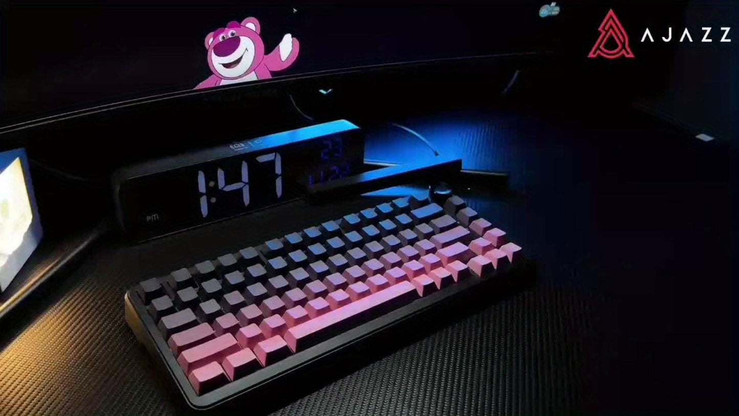 Hot Swap Gasket Mechanical Keyboard AJAZZ AK820 75%, Wireless 2.4GHz & Wired, Volume Knob, South-Facing RGB