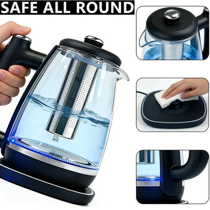 Electric Kettle 1150W Fast Heating, Removable Stainless Steel Filter, Overheat Protection & Easy to Clean