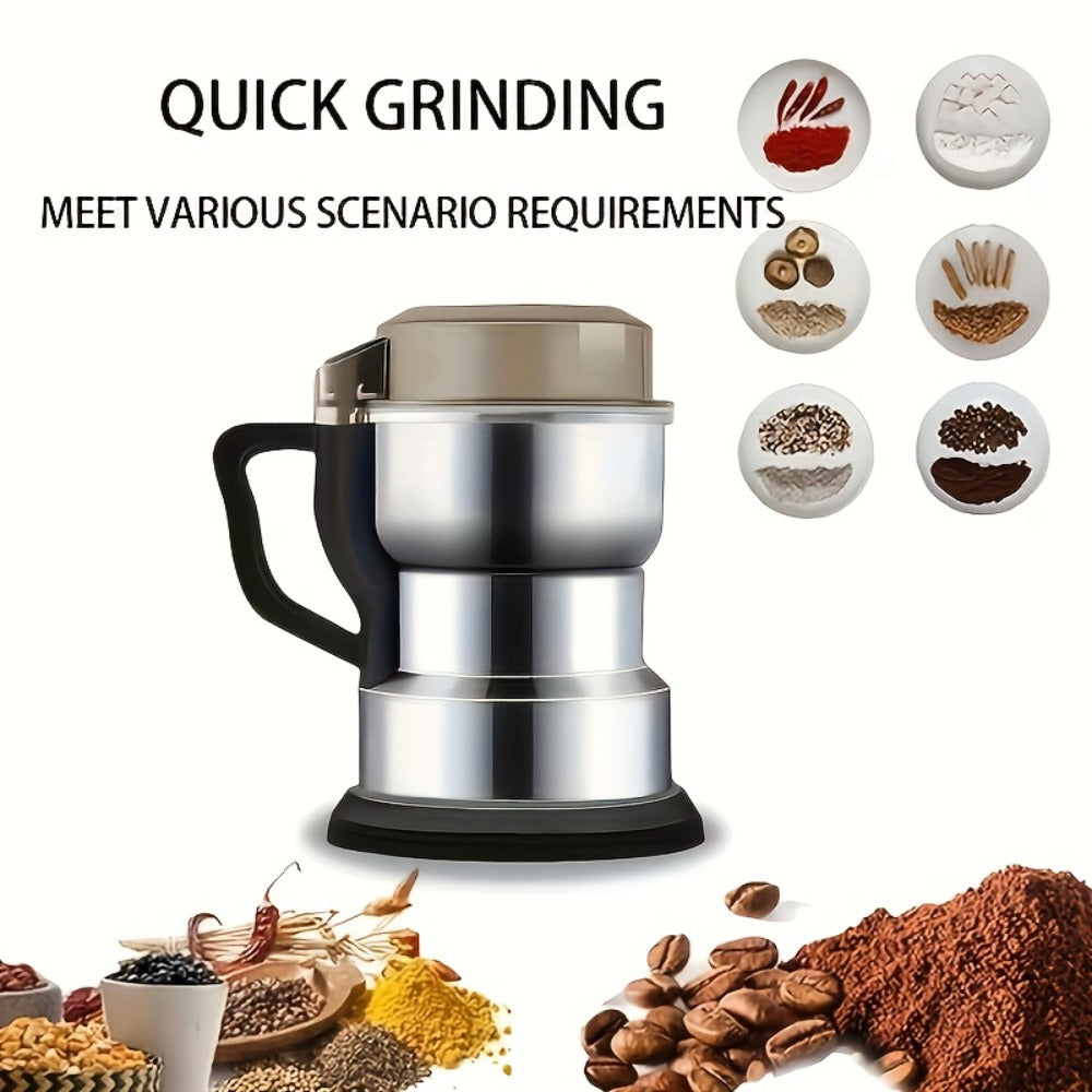 Electric Coffee Grinder 400ml 14oz 4-Blade Stainless Steel 10 Second Quick Grinding for Entryways, Bedrooms and Living Spaces