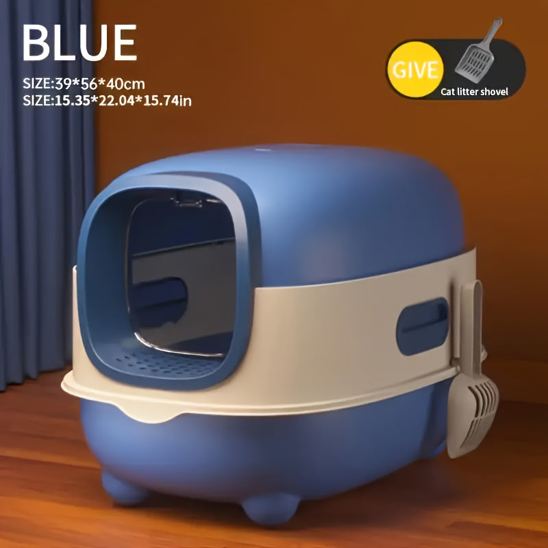 Hooded Cat Litter Box 5 Colors – Fully Enclosed Spill-Proof Design with Scoop Included | Easy to Assemble