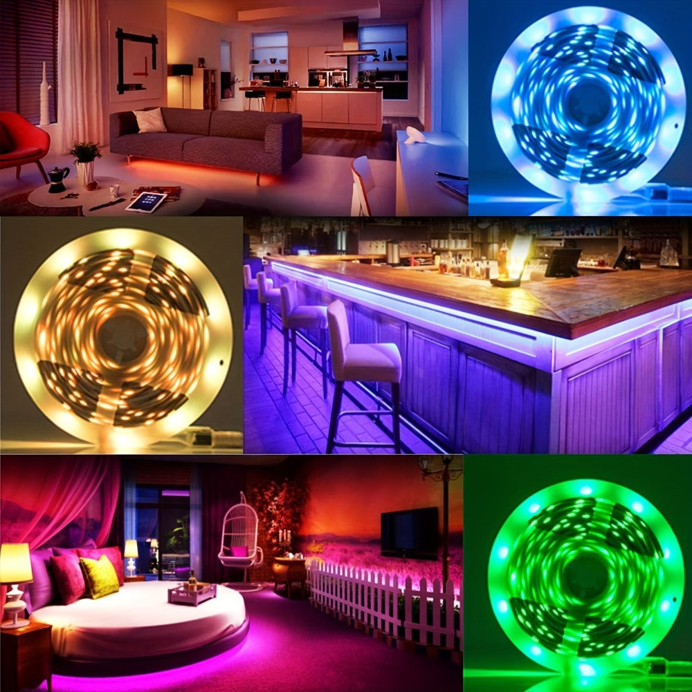 LED Strip Light RGB USB-Powered Room Kit in 16.4ft, 49.2ft or 98.4ft with App and 44-Key Remote