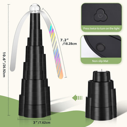 Fly Fan for Table 4 Pack - USB Rechargeable Fly Fan with LED Lights with the Listed Color, Size or Set Options for Everyday Carry