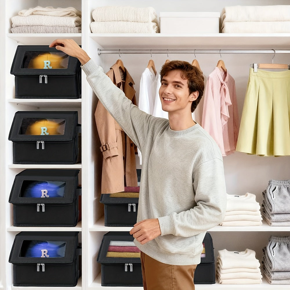 Hat Storage Box for Baseball Caps – Stackable Cap Organizer for Closet, Holds Up to 30 Caps, Freestanding Hat Boxes for Women & Men | 1pc