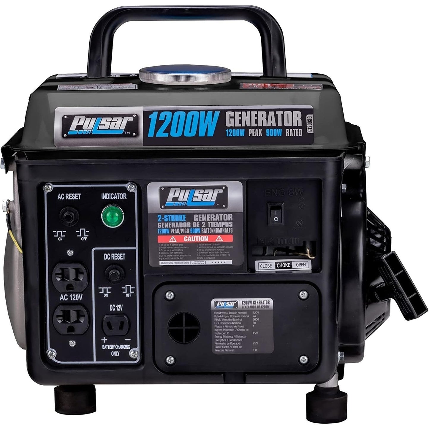 Portable Generator Gas Powered, Camping Emergency Tailgating Outdoor for Garden, Patio and Yard Use