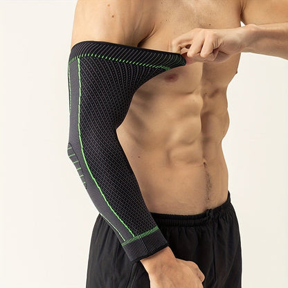Compression Elbow Brace Arm Sleeves 2pcs Non-Slip Breathable Elbow Support for Tendonitis Tennis Elbow Golfer Elbow Pain Relief for Men