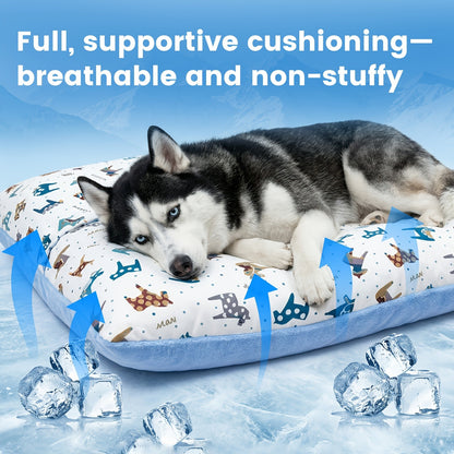 Breathable Washable Dog Bed Mattress – All-Season Pet Mat with Removable Cover & Non-Slip Bottom