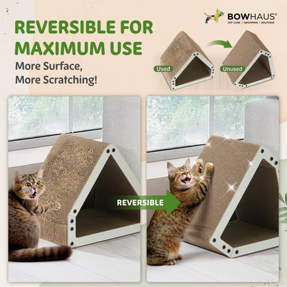 House Cat Scratcher Lounger Reversible Large Scratching Pad & Board for Indoor Cats – 5-Layer High-Density Cardboard 16x14x12 Inch Scratch