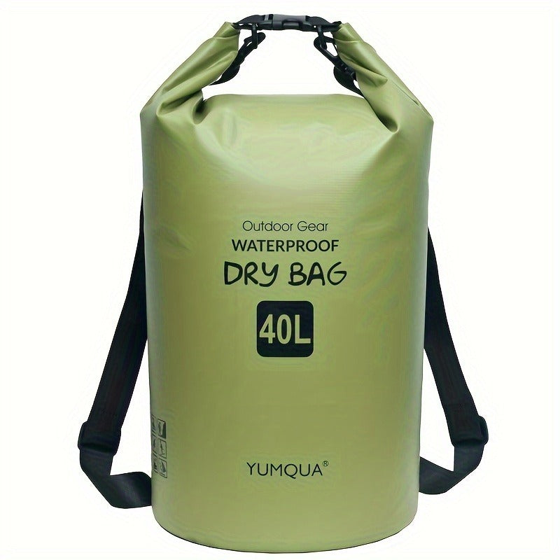 Waterproof Dry Bag Backpack 40L Roll Top Lock Closure PVC Floating Storage Bag for Kayaking Boating Swimming Hiking Camping Fishing Black