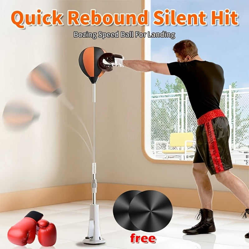 Adjustable Floor-Standing Boxing Reflex Ball with Four Equipment Options and 143–165 cm Height Range